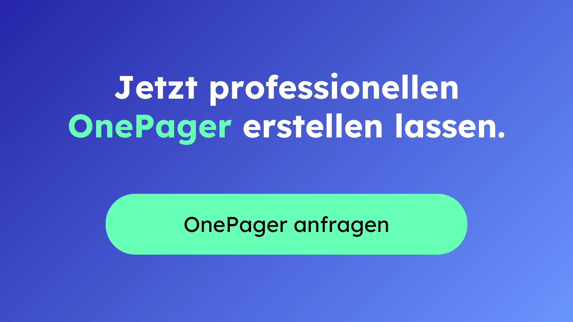 Was ist ein OnePager? - So kannst du einen One Pager erstellen - Anfrage